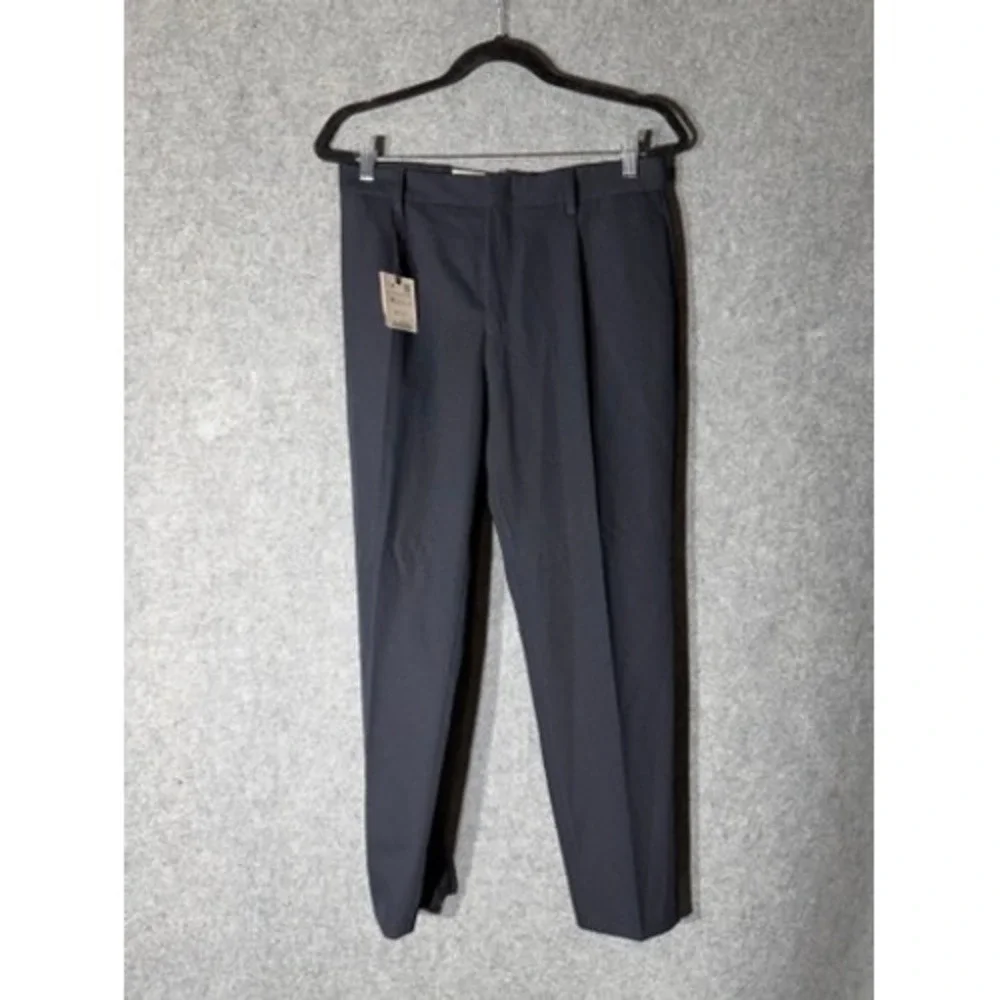 Zara Mens Slim Cropped Navy Blue Dress Pants Trousers Size 30 4150/636